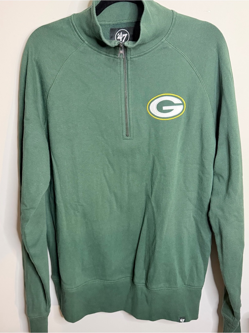 47 Green Green Bay Packers Half-Zip Pullover Sweater